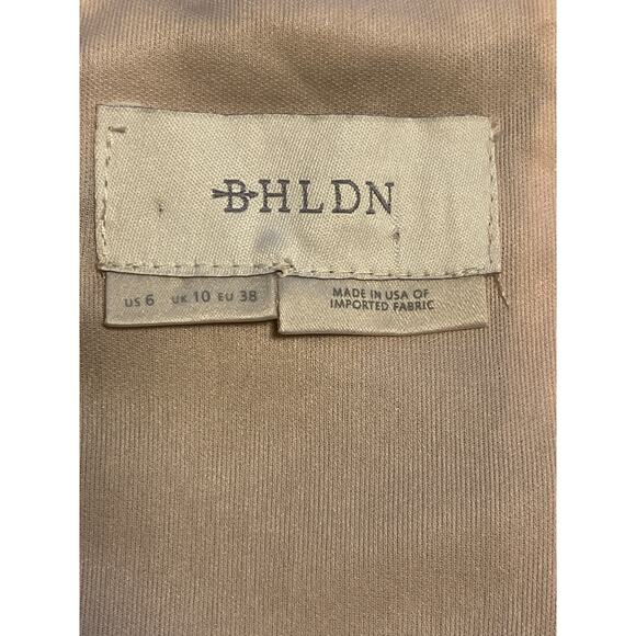 Anthropologie BHLDN Tonya Dress Tea Length Blue Lace Overlay Sleeveless Size 6 - Picture 10 of 10